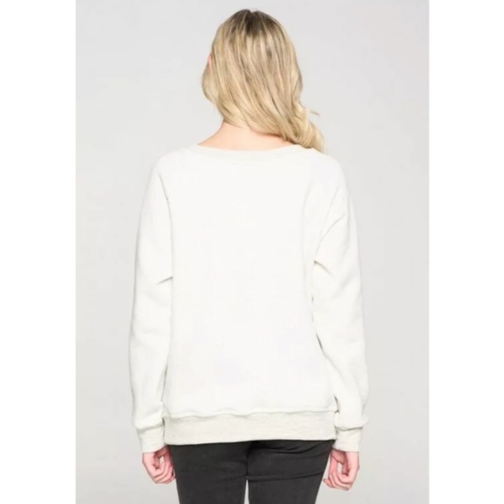 Cream Nirvana Smiley Face Band Graphic Sweatshirt - Picture 6 of 6